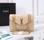 Saint Laurent Loulou Small Chain Bag In Matelassé Y Dark Beige Gold 23Cm 494699Dv7272721 - Image 10
