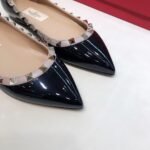 Valentino Patent Rockstud Ballet Flat Black 5W2S0403Vnw N91 - Image 5