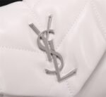 Saint Laurent Loulou Small Chain Bag In Matelassé Y White Silver 29Cm 494699Dv7269207 - Image 3