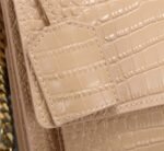 Saint Laurent Sunset Medium Chain Bag In Crocodile Embossed Shiny Apricot 22Cm 442906Dnd0N9207 - Image 9