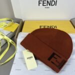 Fendi Beanie Wool Hat Brown - Image 3