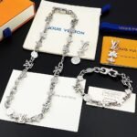 Louis Vuitton Monogram Craggy Necklace Silver M01880 - Image 2