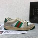 Gucci Screener Leather Sneaker White Perforated 570442 0Yi20 9582 - Image 5