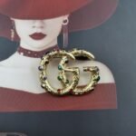 Gucci Gg Brooch Gold With Multicolored Stone - Image 2