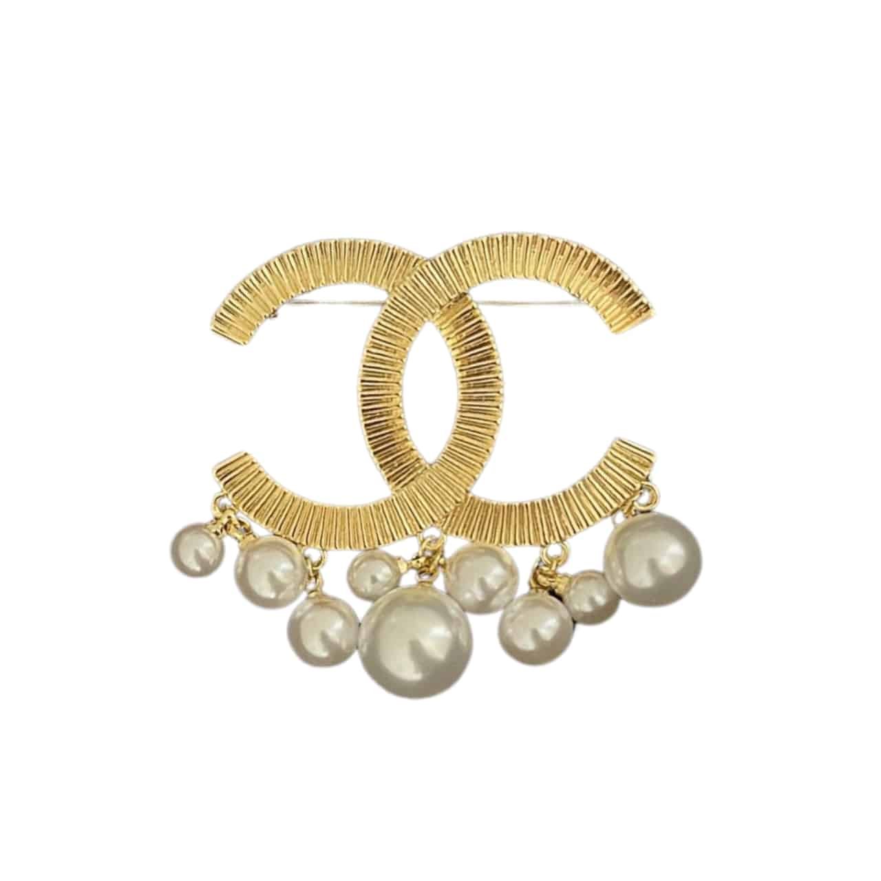 Anh-thumbnail-8-5 Chanel Cc Brooch Gold With Pearls - Image 1