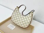 Celine Ava Bag In Triomphe Canvas And Calfskin White 193952Bzj01Bc - Image 2