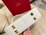 Valentino Stud Sign Calfskin Hobo Bag In White 1W2B0K69Eimi16 - Image 4