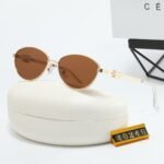 Celine Butterfly Cat Eye Sunglasses With Logo In Brown - Image 2