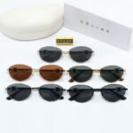 Celine Butterfly Cat Eye Sunglasses With Logo In Green - Image 3