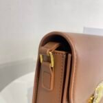 Celine Teen Triomphe Bag In Shiny Calfskin Brown 18Cm - Image 4