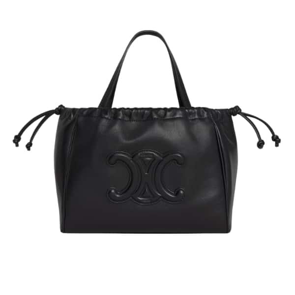 xr:d:DAFoTs-XpOY:87,j:2979527328646394924,t:23071109 Celine Small Cabas Drawstring Cuir Triomphe In Smooth Calfskin Black 24Cm 111013Du338No - Image 1