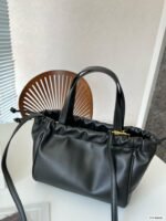 Celine Small Cabas Drawstring Cuir Triomphe In Smooth Calfskin Black 24Cm 111013Du338No - Image 8