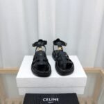 Celine Clea Triomphe Gladiator Chunky Sandal In Calfskin Black 343593023C38No - Image 2