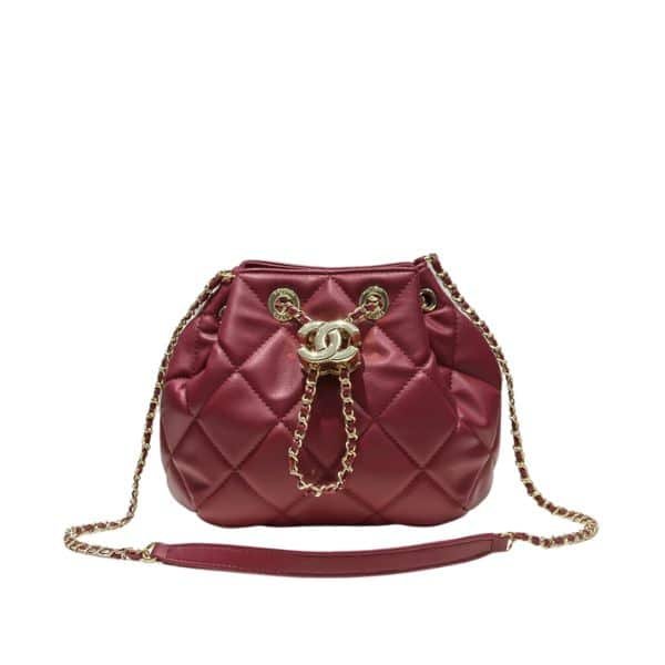 xr:d:DAFu9xTi5qs:862,j:967552854021967291,t:23100309 Chanel Drawstring Bag Red 15Cm - Image 1