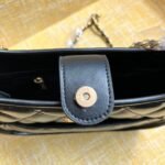 Chanel Hobo Handbag Gold Tone Metal Black 23Cm As4666 - Image 2