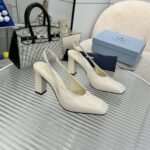 Prada Patent Leather Slingback Pumps Ivory 1I838N 069 F0304 F 085 - Image 2