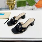 Gucci Women’s Interlocking G Slide Sandal Black 782413 Aaazg 1000 - Image 3