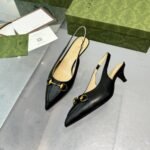 Gucci Women’s Horsebit Slingback Pump Black 782407 Dmbt0 1000 - Image 2