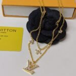 Louis Vuitton Lady Lv Necklace Gold Tone M01845 - Image 4