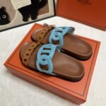 Hermes Extra Sandal Mineral Blue And Natural H222301Z 6H345 - Image 3