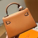 Hermès Mini Kelly Epsom Silver Buckle Brown 20Cm - Image 4