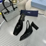 Prada Patent Leather Slingback Pumps Black 1I838N 069 F0002 F 085 - Image 3