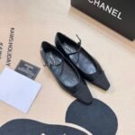 Chanel Square Toe Ballet Flats Black - Image 8