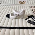Chanel Mary Janes And Grosgrain White G45696 B16524 Nx269 - Image 6