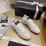 Chanel Sneaker Calfskin Suede White G45335 B14497 Ns308 - Image 4