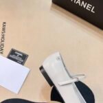 Chanel Square Toe Ballet Flats Black White - Image 5