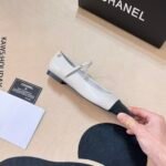 Chanel Square Toe Ballet Flats Black White - Image 6