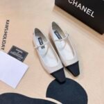 Chanel Square Toe Ballet Flats Black White - Image 10