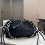 Loewe Medium Flamenco Purse In Mellow Nappa Black 30Cm A411Fcrx02 1100 - Image 6