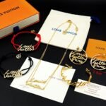 Louis Vuitton Lv Script Earrings Gold M03239 - Image 9