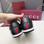 Gucci Men Shift Trainers All Black Leather 857018 Aafuh 1086 - Image 5