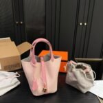Hermes Picotin Lock 18 Pocket Bag Light Pink 18Cm - Image 3