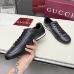 Gucci Men Shift Trainers All Black Leather 857018 Aafuh 1086 - Image 6