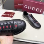 Gucci Men Shift Trainers All Black Leather 857018 Aafuh 1086 - Image 7