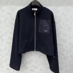 Miumiu Zippered Fleece Jacket Navy Mjla09 18Tp F0008 S Ooo - Image 2