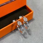 Hermes Chaine D’Ancre Enchainee Earrings Silver H109511B 00 - Image 2