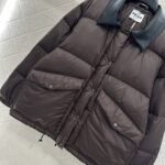 Miumiu Technical Ponge Cropped Down Jacket Brown Ml1107 15Wx F0192 S Ooo - Image 6