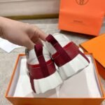 Hermes Bouncing Sneaker Red And White H242087Z 91360 - Image 9