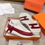 Hermes Bouncing Sneaker Red And White H242087Z 91360 - Image 8