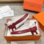 Hermes Bouncing Sneaker Red And White H242087Z 91360 - Image 7