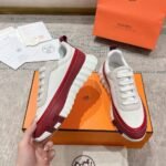Hermes Bouncing Sneaker Red And White H242087Z 91360 - Image 5