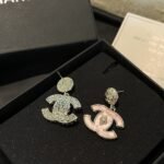 Chanel Large Enamel Cc Dangle Earrings Light Pink - Image 6