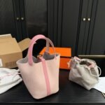 Hermes Picotin Lock 18 Pocket Bag Light Pink 18Cm - Image 6