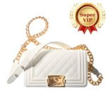 [Super Vip 1:1] Chanel Le Boy Chevron Caviar Black 25Cm