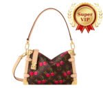 [Super Vip 1:1] Louis Vuitton X Murakami Side Trunk MM Monogram Cerise Brown 23Cm M14278