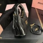 Miumiu Wander Matelassé Bag Black And White 20Cm - Image 6